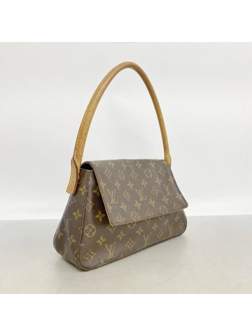 Louis Vuitton Shoulder Bag Monogram Mini Looping Brown